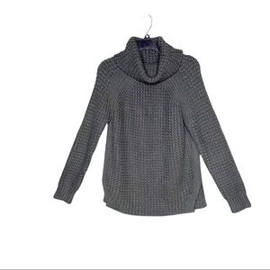 Crochet Knit Thick And Chunky Turtleneck Sweater